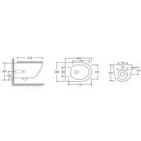 Комплект унитаза Ceruttispa Orlter Aria Tornado CT9955 с инсталляцией Tece Profil 9400412 с сиденьем Микролифт и клавишей смыва Хром глянцевый — фото 11, Комплекты унитаз + инсталляция