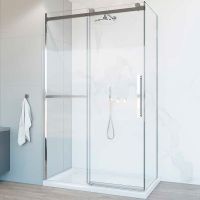 Душевой уголок Vincea Como Soft 110x90 VSR-1CS9011CL профиль Хром стекло прозрачное — фото 1, Прямоугольные душевые уголки