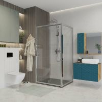 Душевая дверь Niagara Nova 100 NG-63-10A профиль Хром стекло прозрачное — фото 3, Душевые двери в нишу