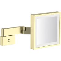 Косметическое зеркало Timo Selene 17074/17 с подсветкой Золото матовое — фото 1, Косметические зеркала