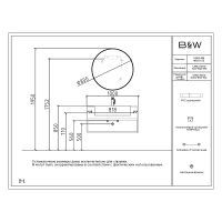 Тумба с раковиной Black&White Universe U903.1000 100 903U1000 подвесная G.ash — фото 9, Мебель для ванной