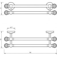 Товар: Полотенцедержатель Migliore Amerida 16569 двойной Бронза с кристаллами Swarovski - фото 5 Полотенцедержатель Migliore Amerida 16569 двойной Бронза с кристаллами Swarovski — фото 5, Полотенцедержатели