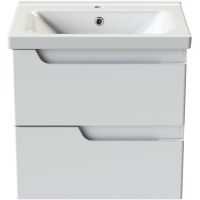 Тумба с раковиной Orange Topline-Milano 65 TP-M65-02+RA подвесная Белый глянец — фото 1, Тумбы с раковиной