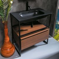 Товар: Тумба Boheme Armadi Art Loft 80 894-080-D подвесная Dark Wood - фото 3 Тумба Boheme Armadi Art Loft 80 894-080-D подвесная Dark Wood — фото 3, Мебель для ванной