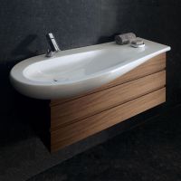 Тумба под раковину Laufen Alessi One 135 4.2436.0.097.630.1 подвесная Орех — фото 1, Тумбы под раковину