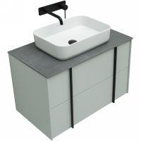 Тумба под раковину Allen Brau Reality 80 1.32005.PWM подвесная Папирус матовый — фото 7, Тумбы под раковину