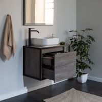 Тумба под раковину Aquanet Nova Lite Loft 75L 261654 подвесная Дуб рошелье — фото 2, Тумбы под раковину