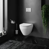 Комплект унитаза AM.PM Spirit FlashClean C701700WH+C707857WH с инсталляцией Berges Novum D5 040235 с сиденьем Микролифт и Черной матовой клавишей смыва — фото 15, Комплекты унитаз + инсталляция