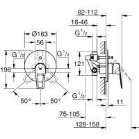 Смеситель для душа Grohe BauLoop 29081001 Хром — фото 6, Смеситель для душа