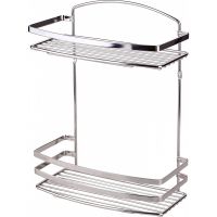 Полка корзина Tekno-tel BK085SSM Хром матовая — фото 1, Полки для ванной и душа