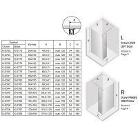 Душевая перегородка New Trendy New Soleo Chrome 50 K-0754 профиль Хром стекло прозрачное — фото 7, Душевые перегородки