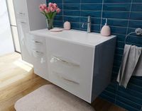 Тумба с раковиной Эстет Barcelona 90 R ФР-00003596 подвесная Белая — фото 3, Тумбы с раковиной