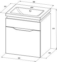 Товар: Тумба с раковиной Orange Topline-Monaco 50 TP-MO50+RA Белый глянец - фото 3 Тумба с раковиной Orange Topline-Monaco 50 TP-MO50+RA Белый глянец — фото 3, Мебель для ванной