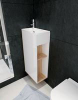 Тумба с раковиной 1MarKa Laura 40Н L У85930 Дуб сонома Белый — фото 3, Тумбы с раковиной