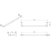 Полотенцедержатель Azario Forny AZ-88301 Хром — фото 2, Полотенцедержатели