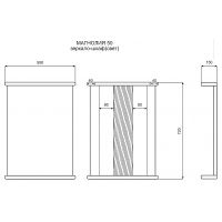 Товар: Зеркало Misty Магнолия 50 Э-Маг02050-01Св с подсветкой Белое глянцевое - фото 2 Зеркало Misty Магнолия 50 Э-Маг02050-01Св с подсветкой Белое глянцевое — фото 2, Мебель для ванной