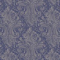 Обои LOYMINA Clair Винил на флизелине (1*10,05) Синий/Серебристый, Дамаск арт-CLR5 021 — фото 1, Обои для стен
