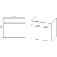 Тумба под раковину VIANT Мальта 60 VMAL60CO-T1YP подвесная Белая Дуб Вотан — фото 5, Мебель для ванной