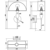 Настенный светильник Maytoni Table Floor Prima Z034WL-01CH Белый Хром Прозрачный — фото 7, Бра