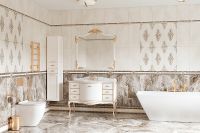 Керамический бордюр Eurotile (Rus) Hermitage центр 282 8,5х30 см — фото 2, Керамическая плитка