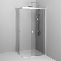 Душевой уголок AM.PM X-Joy 100х100 W94G-403-100100-MТ1К профиль Хром матовый стекло прозрачное — фото 2, Квадратные душевые уголки