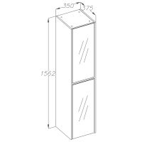 Шкаф пенал Opadiris Фреш 35 00-00007082 Белый — фото 4, Мебель для ванной