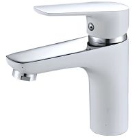 Смеситель для раковины Viko V-4141 Хром Белый — фото 2, Смесители