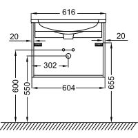 Тумба под раковину Jacob Delafon Madeleine 60 подвесная Черная матовая арт-EB2052-J53 — фото 3, Тумбы под раковину