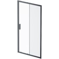 Душевая дверь AM.PM Gem Solo 110 W90G-110-1-195BM профиль Черный матовый стекло матовое-прозрачное — фото 1, Душевые двери в нишу