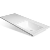 Тумба с раковиной Misty Коломбо 120 R УТ000015590 подвесная Дуб Галифакс Антрацит — фото 6, Мебель для ванной