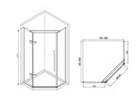 Товар: Душевой уголок Abber Ewiges Wasser 100х100 AG05100 профиль Хром стекло прозрачное - фото 6 Душевой уголок Abber Ewiges Wasser 100х100 AG05100 профиль Хром стекло прозрачное — фото 6, Душевые уголки трапеция