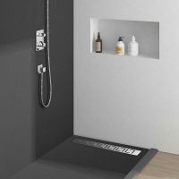 Душевой лоток Vincea Optima 80 SAY.601.80.P.BLOK с решеткой Хром — фото 2, Душевые лотки