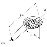 Ручной душ Kludi Freshline 6780005-00 Хром — фото 4, Лейки для душа