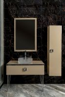 Шкаф пенал Boheme Armadi Art Lucido 35 772-CP подвесной Капучино — фото 4, Мебель для ванной