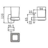 Стакан для зубных щеток CeramaLux Cube 12602 Хром — фото 2, Мыльницы