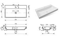 Раковина Эстет Малибу 80 ФР-00006022 Белая — фото 5, Раковины накладные