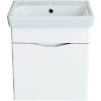 Тумба с раковиной Orange Topline-Monaco 50 TP-MO50+RA Белый глянец — фото 1, Мебель для ванной