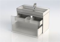 Тумба с раковиной Aquanet Йорк 85 212593 подвесная Белый глянец — фото 5, Тумбы с раковиной