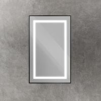 Зеркало BelBagno Kraft 50 SPC-KRAFT-500-800-SENS-NERO с подсветкой Черное с сенсорным выключателем — фото 3, Зеркала в ванную комнату