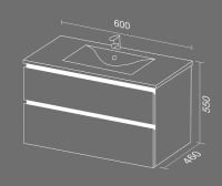 Товар: Тумба с раковиной SanVit Стрит-2 60 kstreet2060 в цвете Ral Белый глянец - фото 6 Тумба с раковиной SanVit Стрит-2 60 kstreet2060 в цвете Ral Белый глянец — фото 6, Мебель для ванной