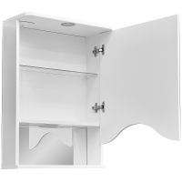 Зеркальный шкаф Stella Polar Волна Лиана 50 SP-00000036 с подсветкой Белый — фото 3, Мебель для ванной