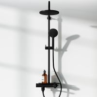 Душевая система Damixa Jupiter 977760300 с термостатом Черная матовая — фото 3, Душевое оборудование. Душевая программа