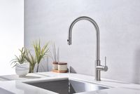 Смеситель для кухни Paulmark Galant Ga213077-BS Брашированная сталь — фото 3, Смесители для кухни