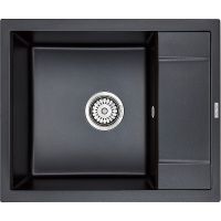 Кухонная мойка Paulmark Flugen 50-600 PM216050-BLM Черный металлик — фото 1, Кухонные мойки