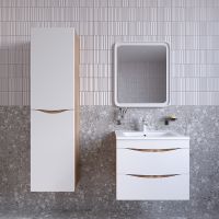 Тумба с раковиной Iddis Cloud 60 CLO60Y0i95K подвесная Белая матовая Дуб золотистый — фото 7, Тумбы с раковиной