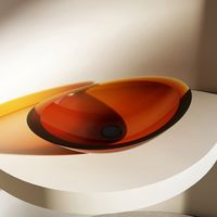 Раковина-чаша Abber Kristall 60 AT2808Opal Коричневая — фото 1, Раковины накладные