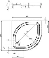 Товар: Акриловый поддон для душа Aquanet Нх515 90x90 радиальный Белый - фото 6 Акриловый поддон для душа Aquanet Нх515 90x90 радиальный Белый — фото 6, Акриловые душевые поддоны