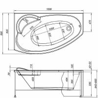 Товар: Акриловая ванна Aquanet Jersey 170x90 L 205405 без гидромассажа - фото 6 Акриловая ванна Aquanet Jersey 170x90 L 205405 без гидромассажа — фото 6, Акриловые ванны