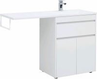 Тумба с раковиной Aquanet Токио 130 R 239216 Белая — фото 4, Тумбы с раковиной