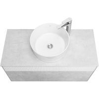 Тумба под раковину Aquaton Марбл 100 1A276301MH4C0 подвесная Слэйт Белый матовый — фото 17, Мебель для ванной